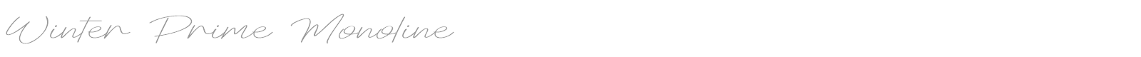 Winter Prime Monoline font preview
